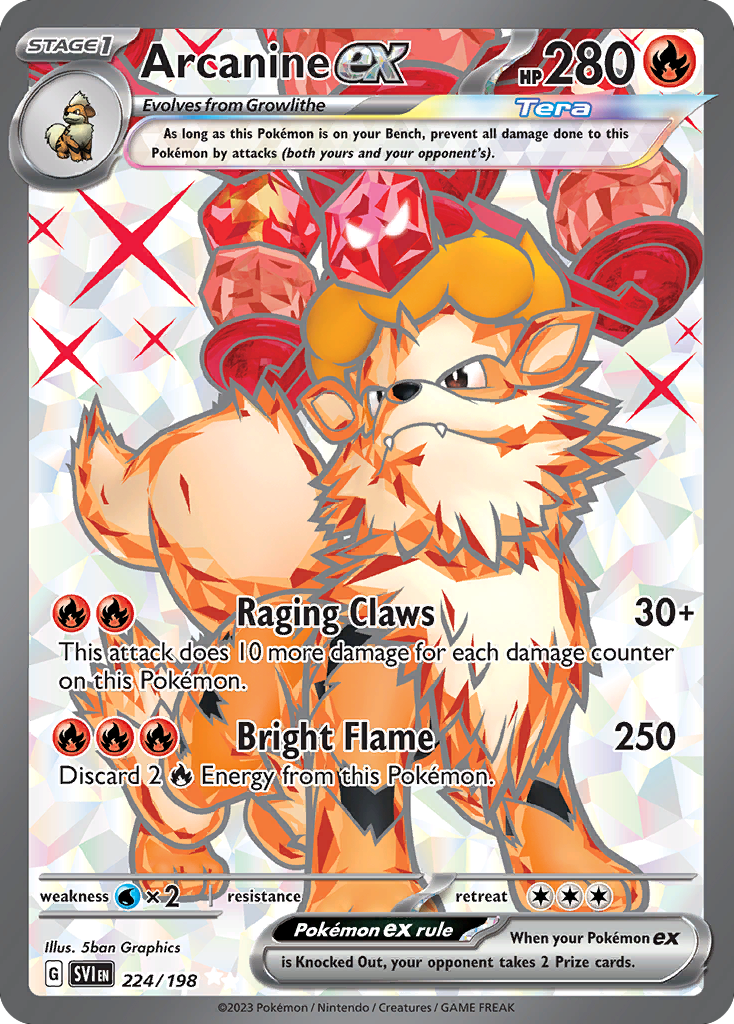 Arcanine ex 224 / 198
