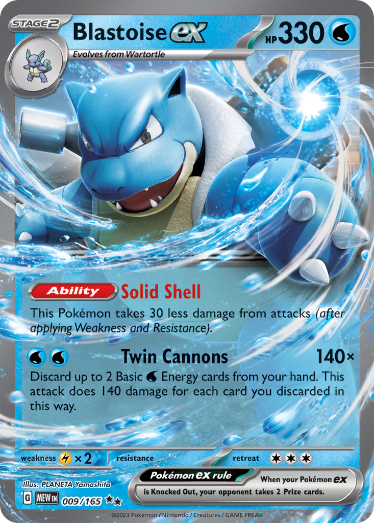 Blastoise ex 9 / 165