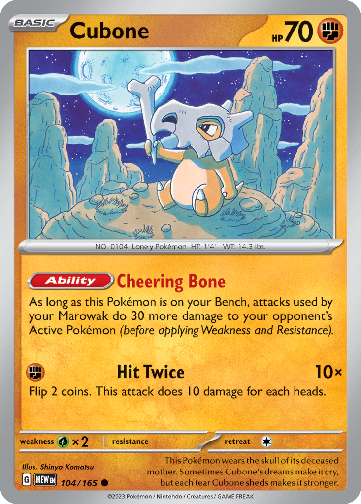 Cubone 104 / 165
