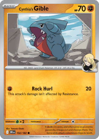 Cynthia’s Gible 102 / 182