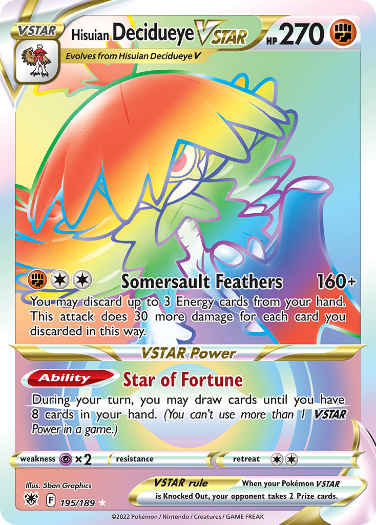 Hisuian Decidueye VSTAR 195 / 189