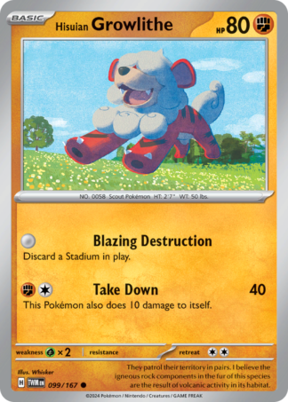 Hisuian Growlithe 99 / 167