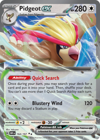 Pidgeot ex 164 / 197