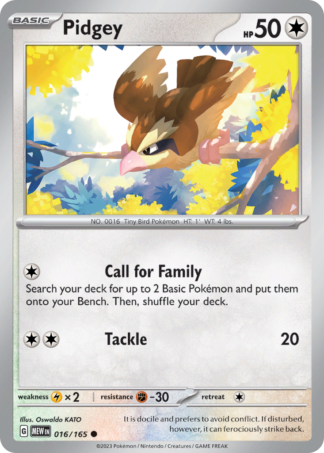 Pidgey 16 / 165