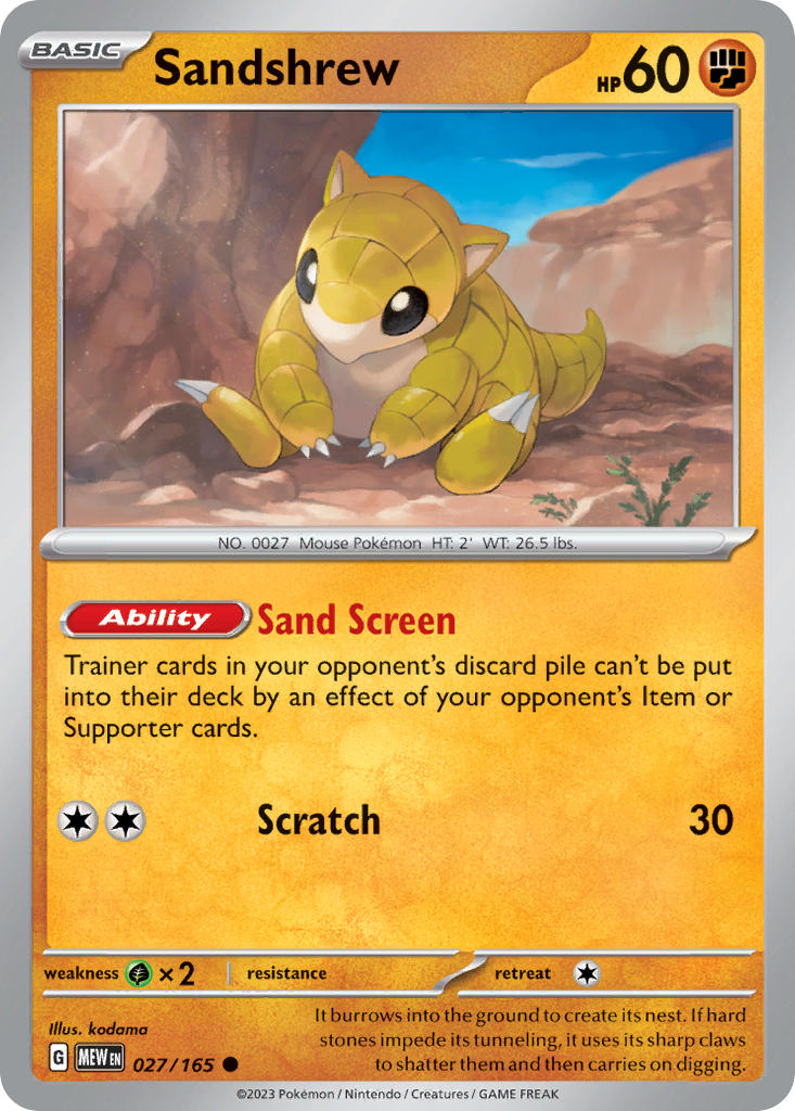 Sandshrew 27 / 165