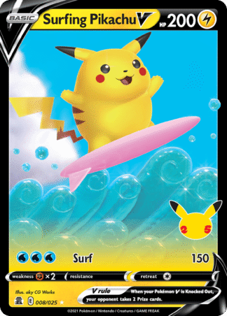 Surfing Pikachu V 8 / 25