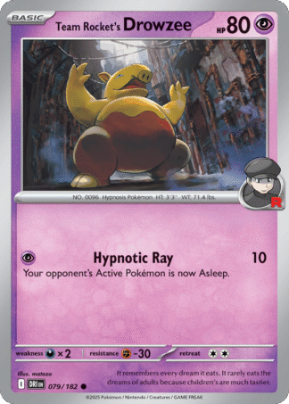 Team Rocket’s Drowzee 79 / 182