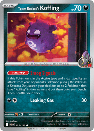 Team Rocket’s Koffing 125 / 182