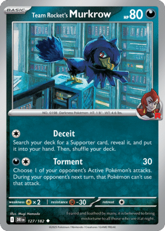 Team Rocket’s Murkrow 127 / 182