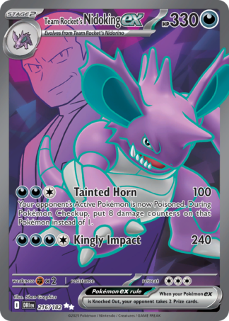 Team Rocket's Nidoking ex 216 / 182