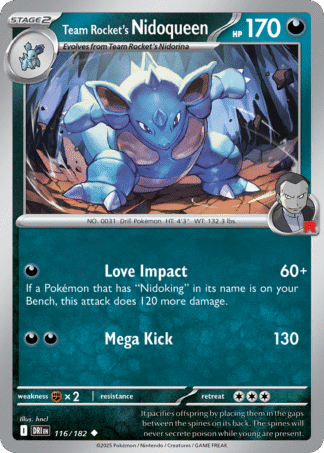 Team Rocket’s Nidoqueen 116 / 182