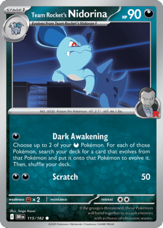 Team Rocket’s Nidorina 115 / 182