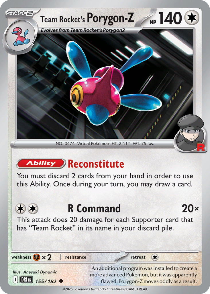 Team Rocket’s Porygon-Z 155 / 182