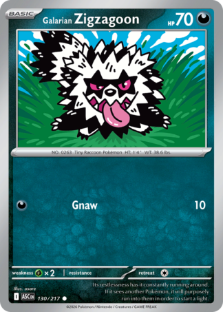 Galarian Zigzagoon 130 / 217