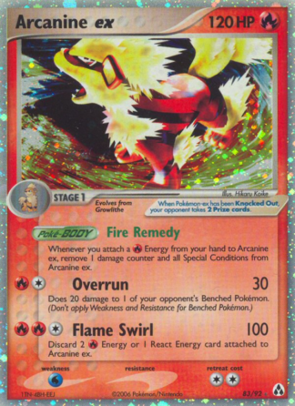 Arcanine ex 83 / 92