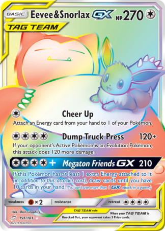 Eevee & Snorlax-GX 191 / 181