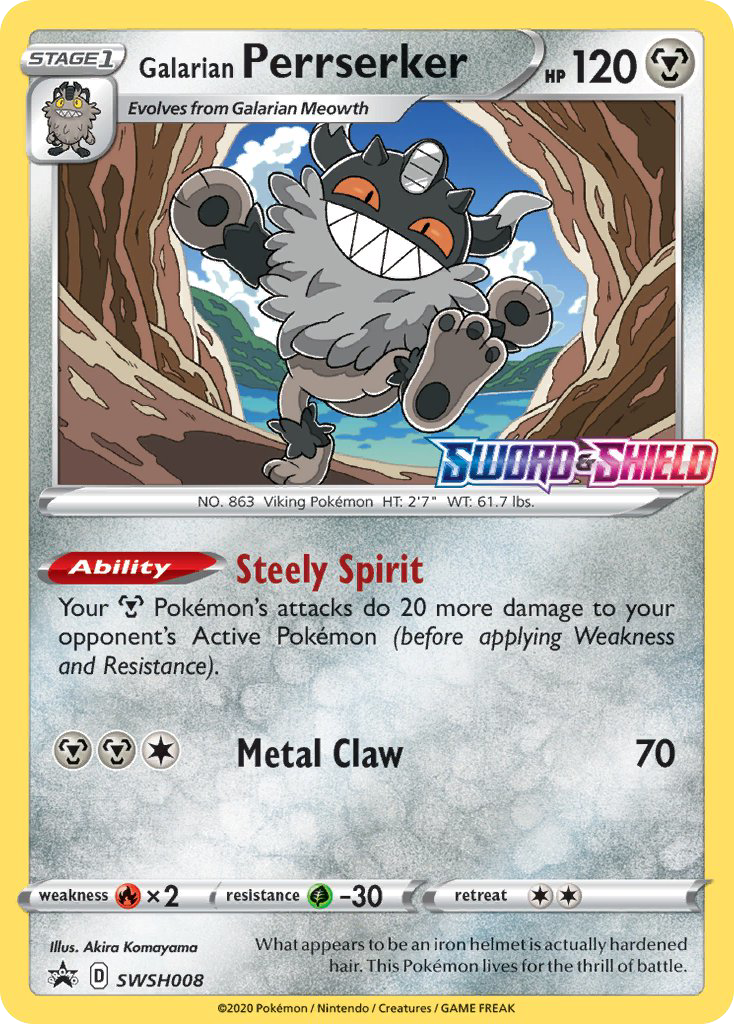 Galarian Perrserker SWSH008 / 307