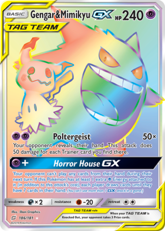 Gengar & Mimikyu-GX 186 / 181