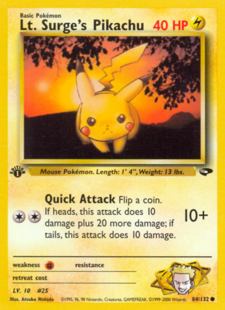 Lt. Surge's Pikachu 84 / 132