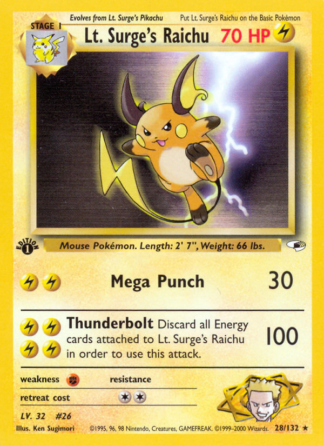 Lt. Surge's Raichu 28 / 132