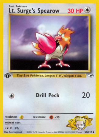 Lt. Surge's Spearow 52 / 132