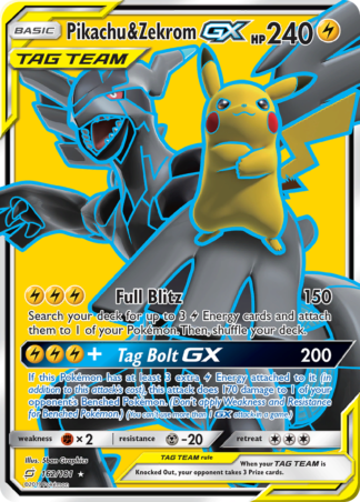 Pikachu & Zekrom-GX 162 / 181