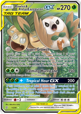 Rowlet & Alolan Exeggutor-GX 1 / 236