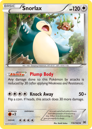 Snorlax 118 / 162