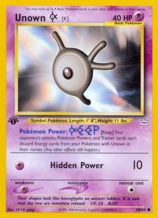 Unown [K] 58 / 64